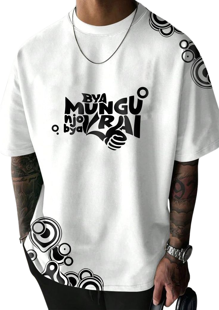 Abstract Circle Typography Modern T-Shirt