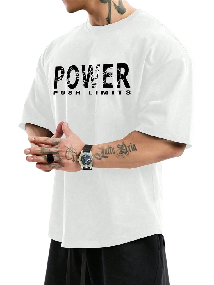 Power Push Limits Typography T-Shirt